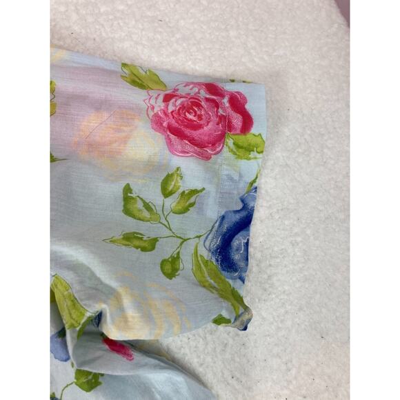 Bobbie Brooks Woman‎ 100% Cotton Short Sleeve Button Up Shirt Blue Floral 22-24W - Picture 16 of 16